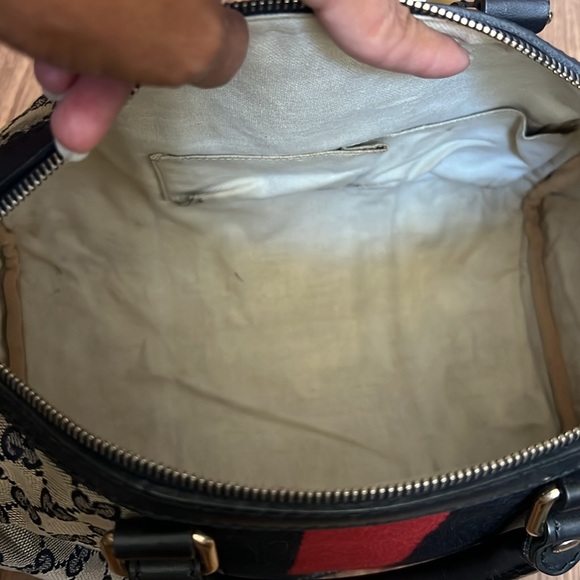 A196- ๐ฏ % authentic Gucci Boston tote bag - Picture 15 of 16
